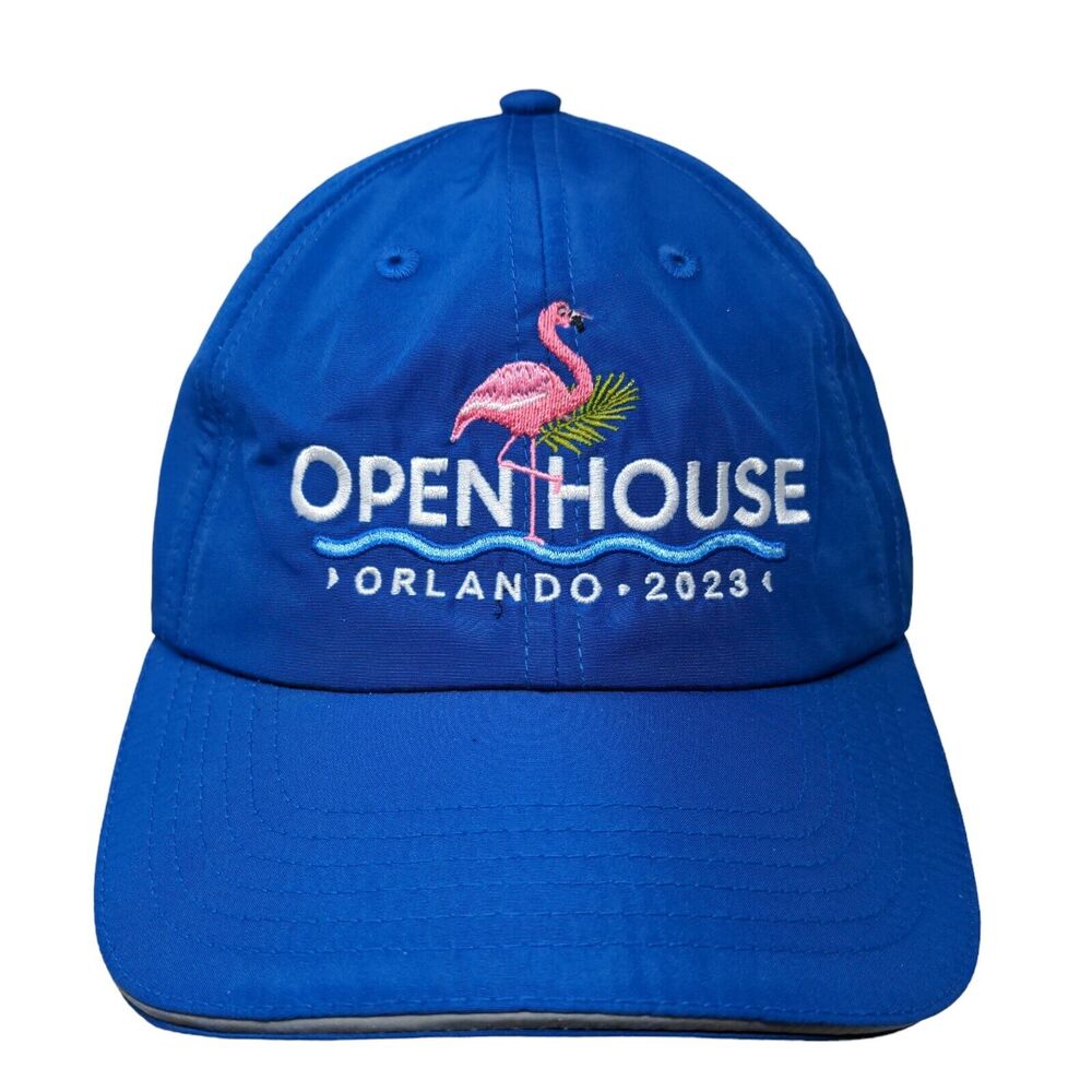 Open House Orlando 2023 Alphabroder Strapback Hat Blue One Size Embroidered